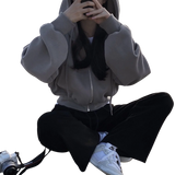 Kadın Sokak Tarzı Rahat Kapüşonlu Hoodie
