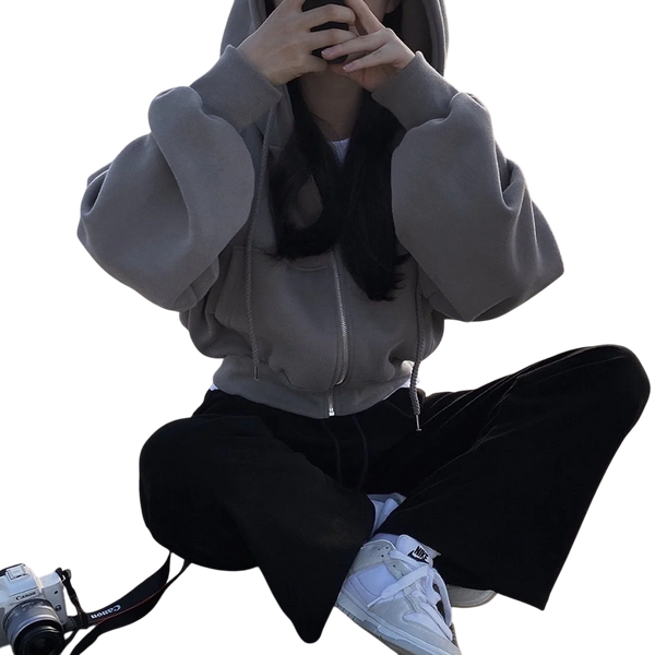 Kadın Sokak Tarzı Rahat Kapüşonlu Hoodie