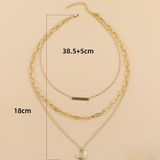 Vintage Gold Plated Round Coin Pendant Neckalce