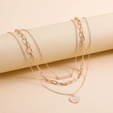 Vintage Gold Plated Round Coin Pendant Neckalce