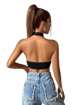 Kolsuz Backless Derin V Yaka