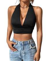 Kolsuz Backless Derin V Yaka
