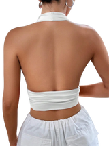 Kolsuz Backless Derin V Yaka