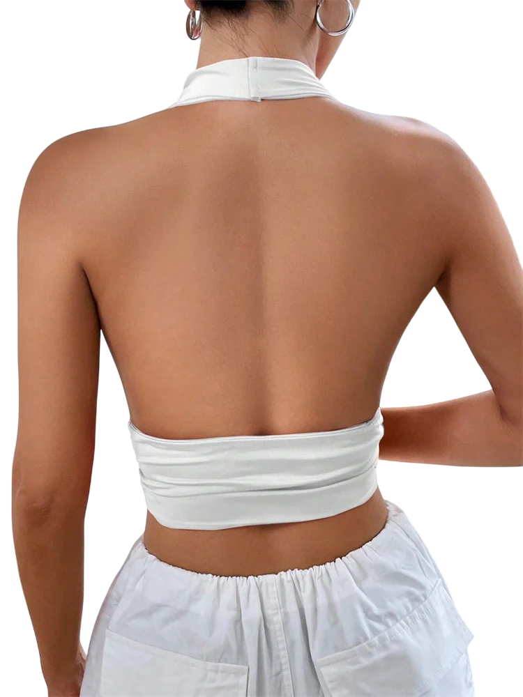 Kolsuz Backless Derin V Yaka