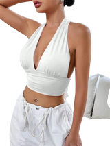Kolsuz Backless Derin V Yaka