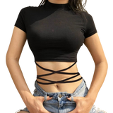 Minimalist Günlük Tarz CROP KADIN